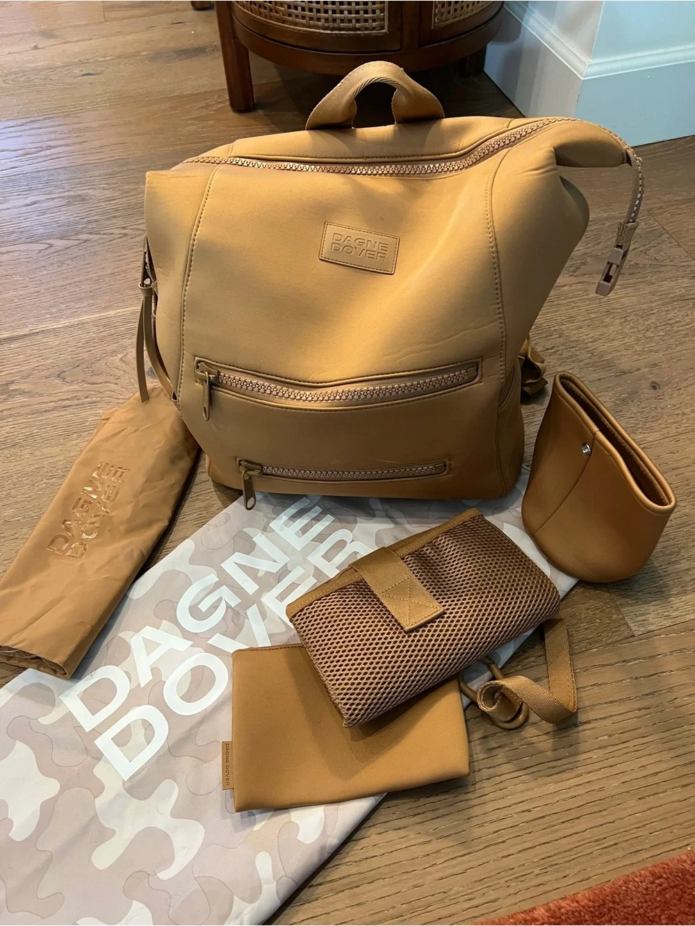 Dagne Dover Baby Bag Tote in Light Brown